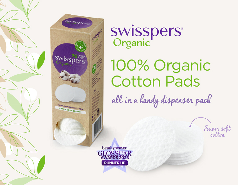 Swisspers Organic Cotton Pads Eco Dispenser